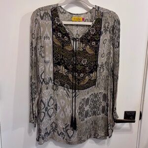 Benares L/S Tunic Blouse-M